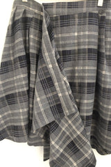 Charcoal Blend Checkered Layered Skirt