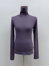 [Brushed クロンボーダータートルネックTシャツ
