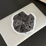 シュシュ コーデュロイドット_グレー