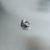 Woven Detail Silver Ring