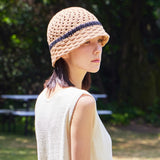 VZ Long Label Half Punching Bucket Hat / Beige