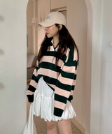 Bold Stripe Collar Knit