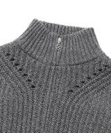 Women’s Knit Zip-Up Cardigan Charcoal