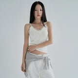 [Hatsdin] Lace V-Neck Camisole - 2 Colors