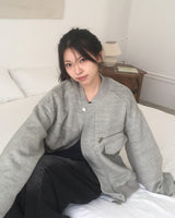 Polva Brush Mohair Zipper blouson Jumper