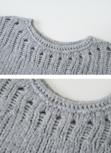 Lip Neck Knit Punching Loose Knit (7color)