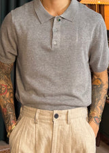 Summer Cool Plain Collar Short Sleeve Overfit Knit 8COLOR