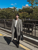 HANDMADE/wool 70% KESTI マキシダブルコート