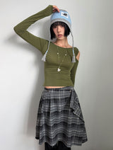 ベルベットシャーリングブーツカットパンツ