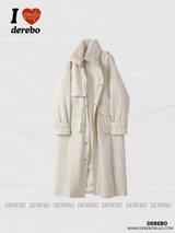Royal Long Stand Bomber Jacket Fur Coat