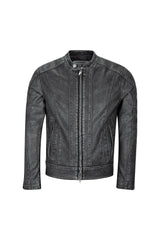  BIKER WASHING LEATHER JAKET L1 (GREY)