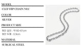 Men's チェーンネックレスステンレススチール_CLEF ヒップチェーンネックレス