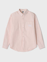 ベーシックロゴワンポケットオックスフォードストライプシャツ／オレンジ [Unisex]