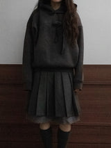 リボンフェンスフーディー (グレー)