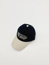 two tone vintage washing ball cap (Black/Ivory)