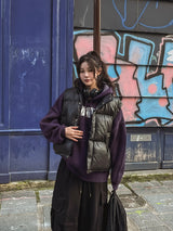 Koi Lettering Overfit Hooded Knit