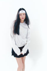 Point Ribbon Sweatshirt White