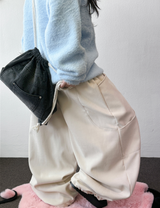 ドイングツーポケットフリースバルーンワイドパンツ🖤🤎 4カラー