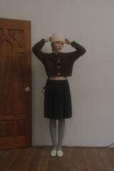 Nutty cable cardigan_brown