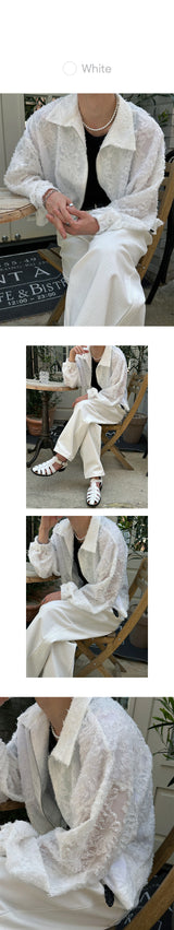 [S/S] フローラルシースルージャケット(2color)