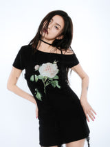 LACE LINED DRESS [BLACK]