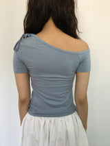 Unbalanced Tie T-Shirt (4color)