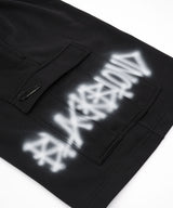 BBD Graffiti Logo Oversized Cargo Sweatshorts (Black)