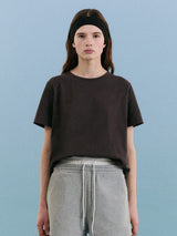 NUBASIC STANDARD ROUND NECK T-SHIRT CHARCOAL