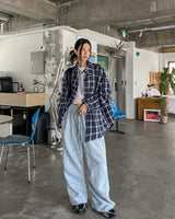 ブリードリンクルチェックシャツ