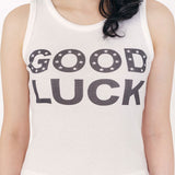 GOOD LUCK TANK WHITE