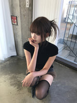 スリムハーフネックショースリーブ