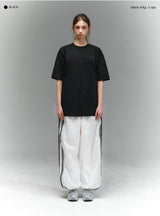 ベーシックラインオーバーフィットTシャツ (4color)