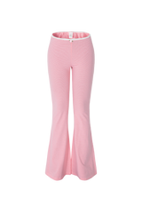 ストライプブーツカットパンツ レッド