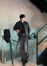  Wayne Biker China Leather Jacket