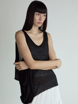 Layered Sleeveless Top_Black
