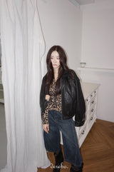 Mohair Leopard Cardigan Knitwear