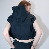 Drawstring hoodie black