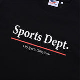 スポーツデプトラインロゴTシャツ - ブラック