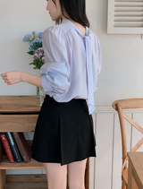 [SHOPPERMADE] MK Modal Puff Tie Blouse (3color)