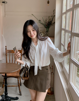 [SHOPPERMADE] MK Modal Puff Tie Blouse (3color)