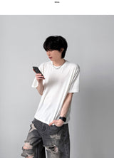 [1+1] クロップレイヤード半袖Tシャツ