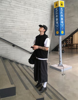 No.1330 K high neck hood VEST (5color)