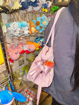 Pluffy glow ribbon keychain (2color)