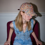 Round Logo Tweed Ball Cap (Red&Blue&Orange)
