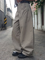 Sto shirring pocket balloon wide pants