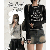 ピア―スティッチロングスリーブtシャツ