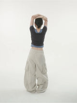 Breeze dyeing cargo pants -3C