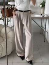Fates Two-Pintuck Wide Slacks