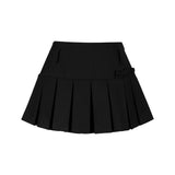 ドーリー ボウ プリーツ スカート (BLACK)