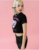 CAT&BUNNY CROP T-SHIRT [4COLOR]